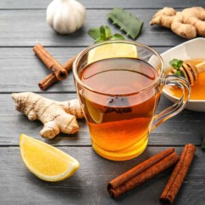 Ginger Tea And Lemon With Honey