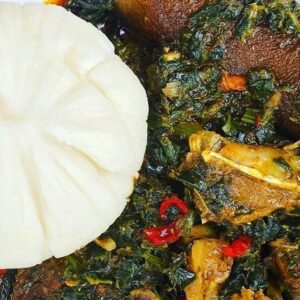 Swallow With Afang Soup